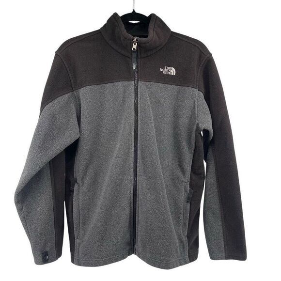 The North Face Boys Black Gray Colorblock Full Zip Fleece Jacket XL 18/20 - Picture 16 of 16